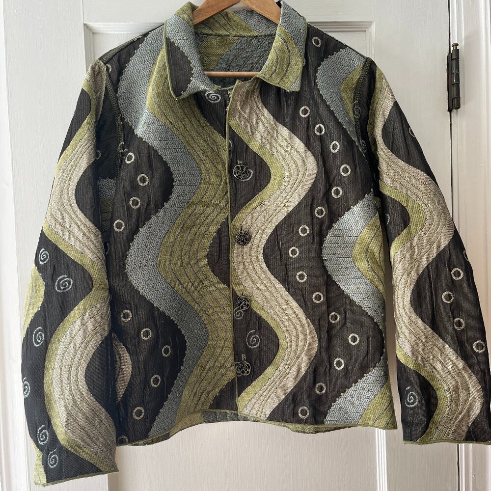 Vintage Winding River Reversible Tapestry Jacket, Large